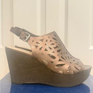 Nine West Strap Cork Wedge